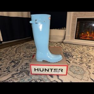 Light Blue Brand New Hunter Rain Boots